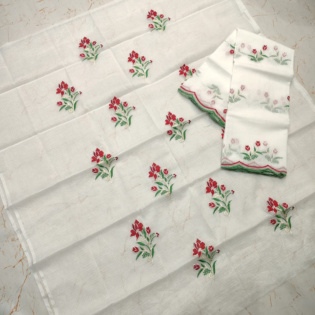 Kota Doriya Embroidery work 3-pc Unstitched Suit