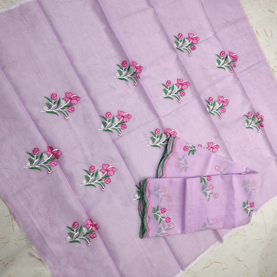 Kota Doriya Embroidery work 3-pc Unstitched Suit