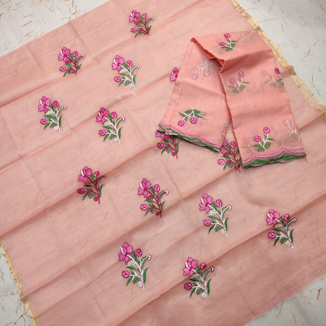 Kota Doriya Embroidery work 3-pc Unstitched Suit