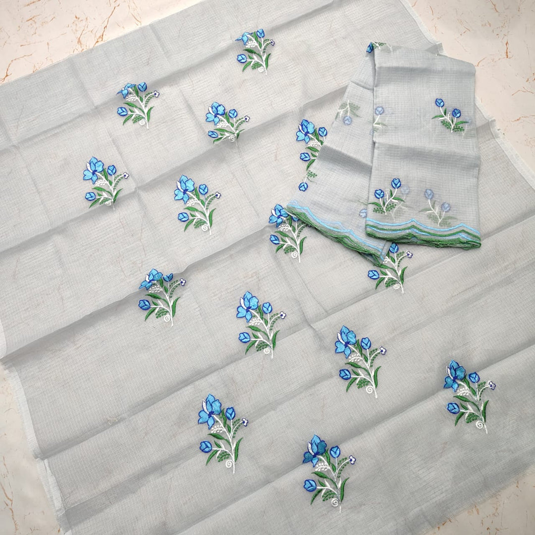 Kota Doriya Embroidery work 3-pc Unstitched Suit