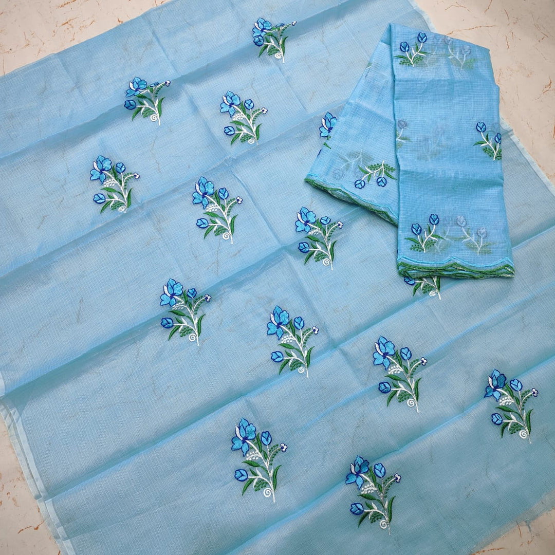 Kota Doriya Embroidery work 3-pc Unstitched Suit