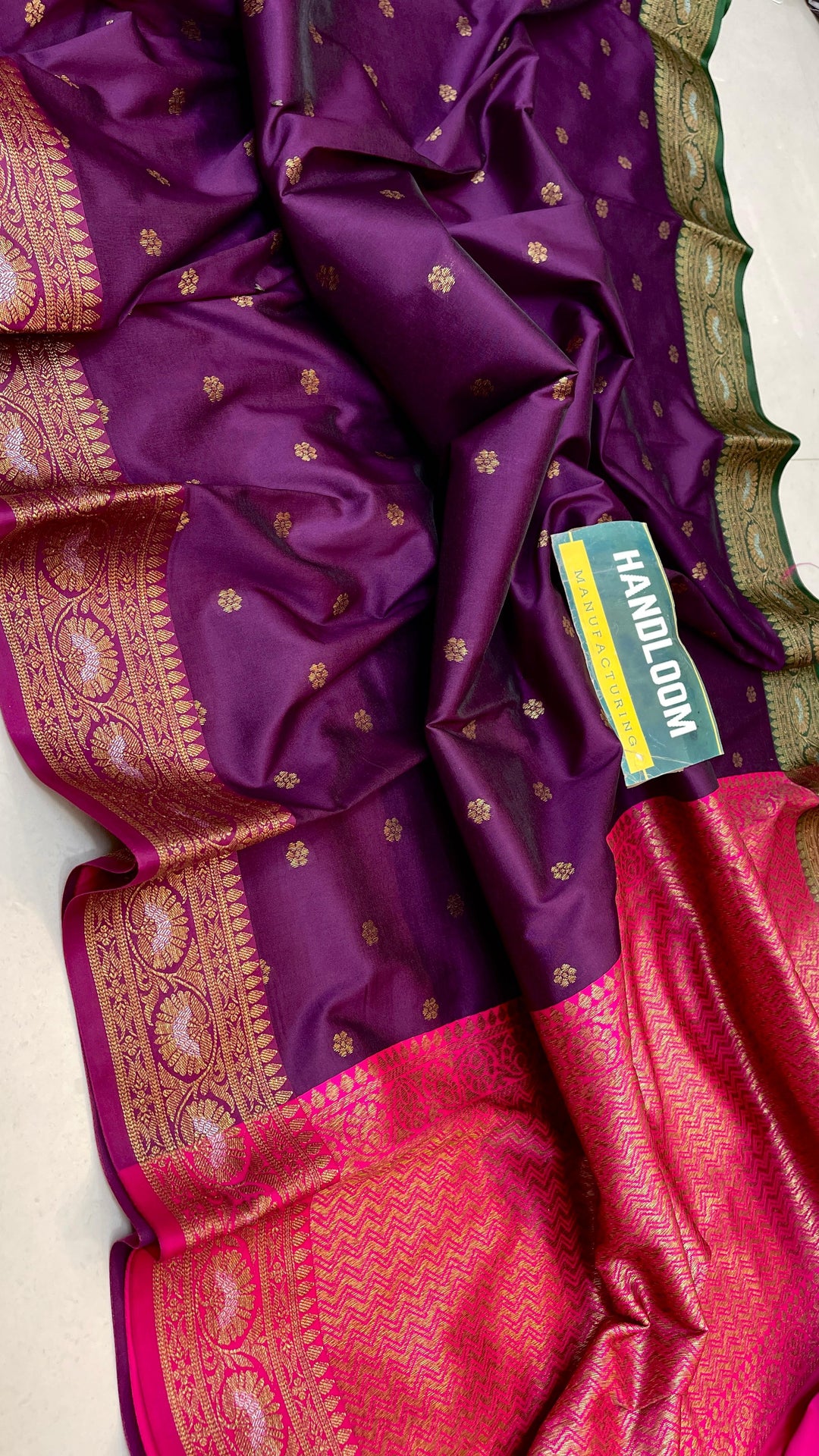 Maheswari Silk Saree With Running Blouse | HANDLOOM WEAVED|