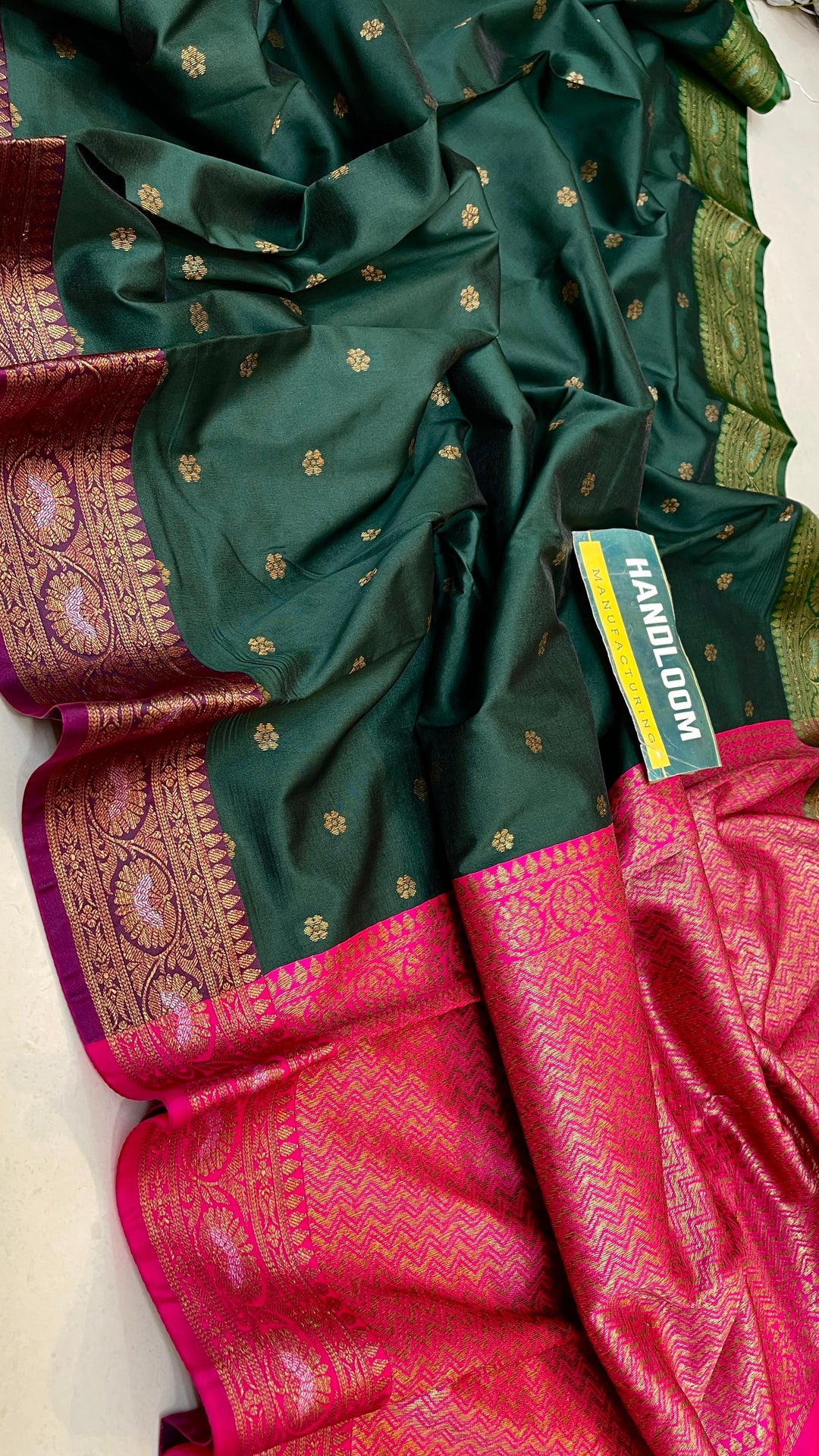 Maheswari Silk Saree With Running Blouse | HANDLOOM WEAVED|