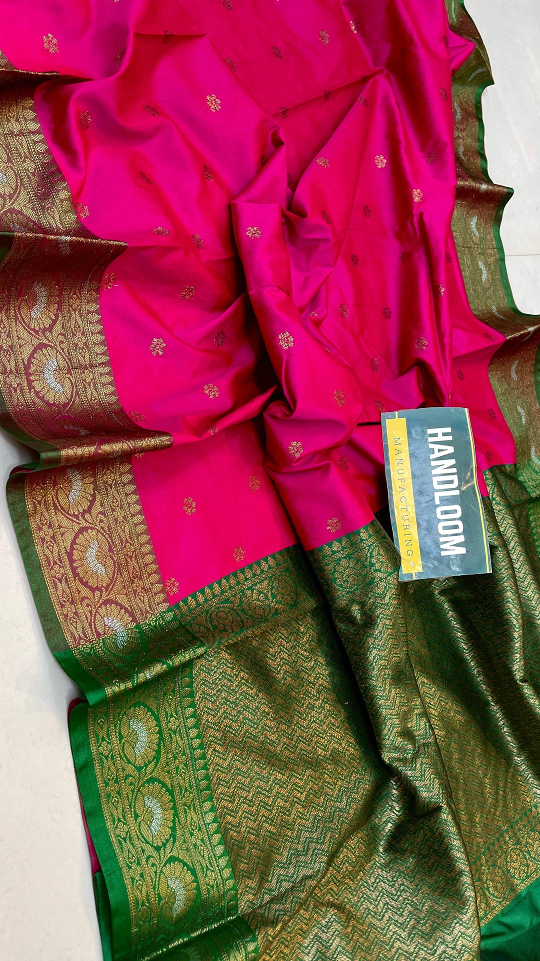 Maheswari Silk Saree With Running Blouse | HANDLOOM WEAVED|