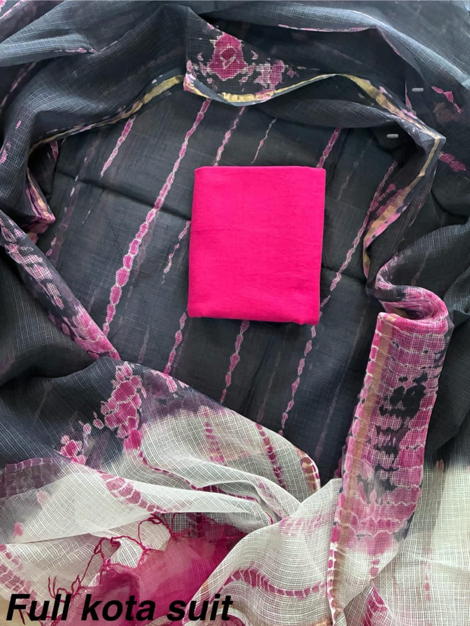 Pure Kota Doria Unstitched Suit