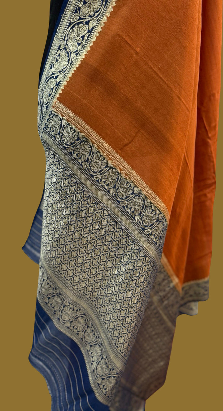Handloom Pure Tussar Georgette Silk Saree
