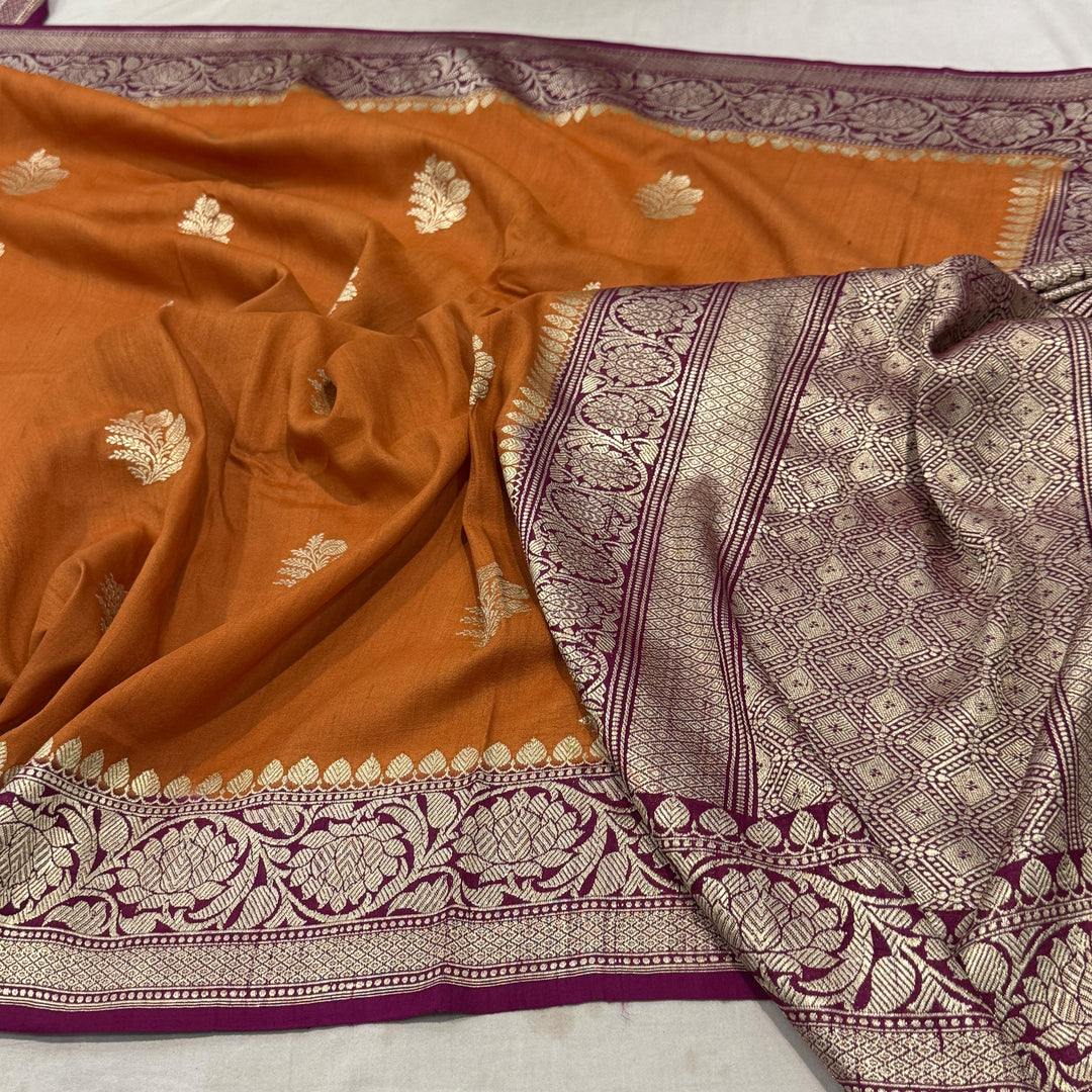 Handloom Pure Tussar Georgette Silk Saree