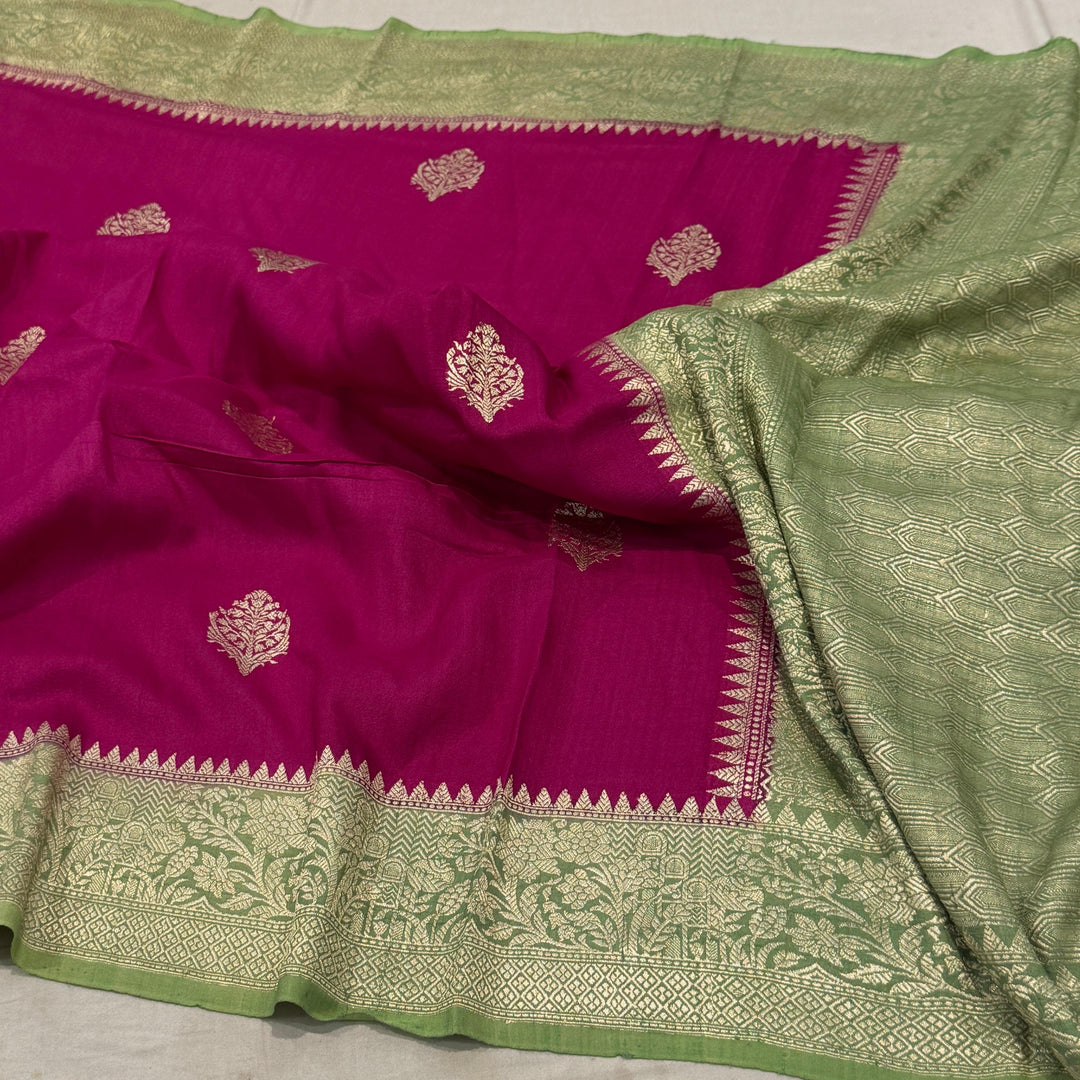 Handloom Pure Tussar Georgette Silk Saree