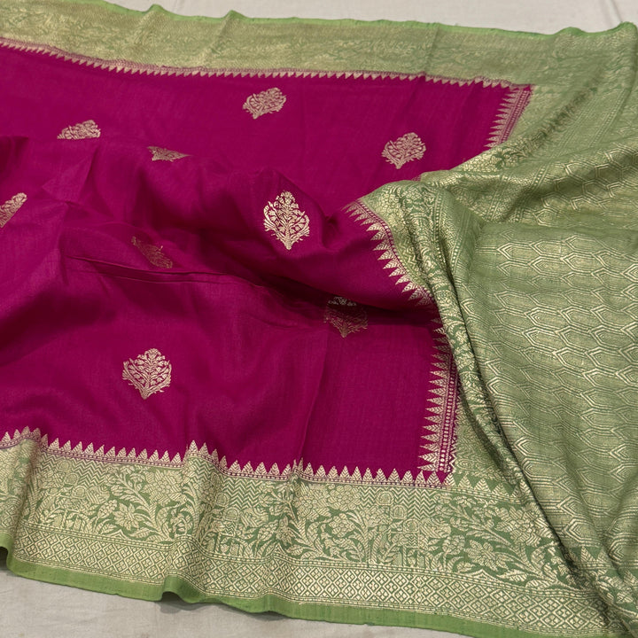 Handloom Pure Tussar Georgette Silk Saree