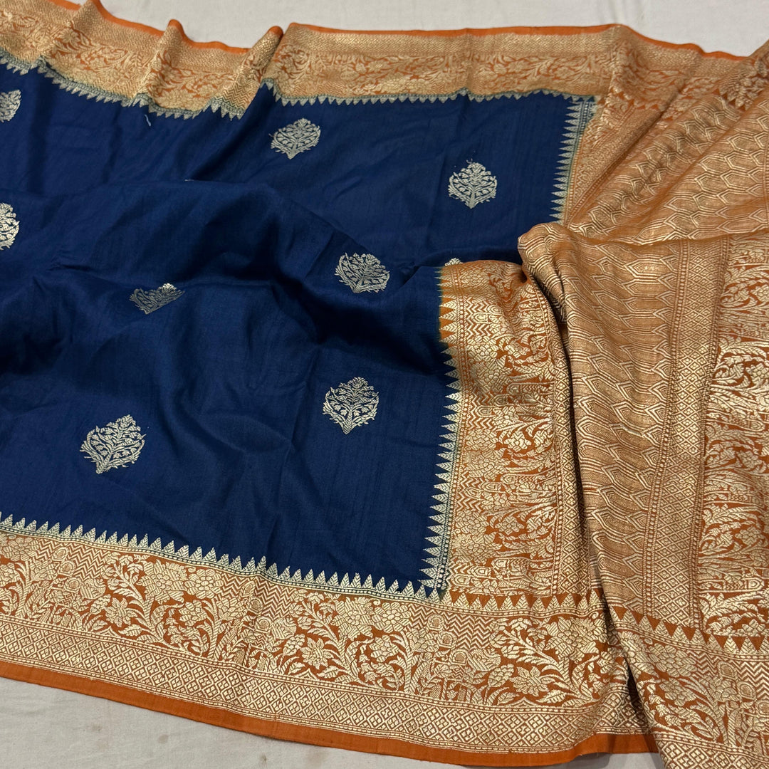 Handloom Pure Tussar Georgette Silk Saree
