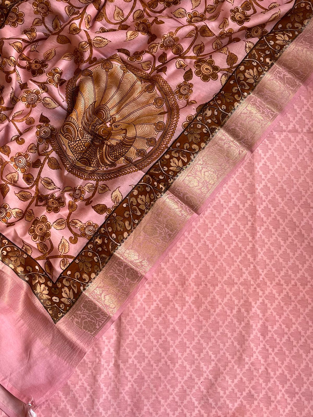 Pure Banarasi Cotton by Cotton Unstitched Suit wit Chanderi Silk Digital print Dupatta