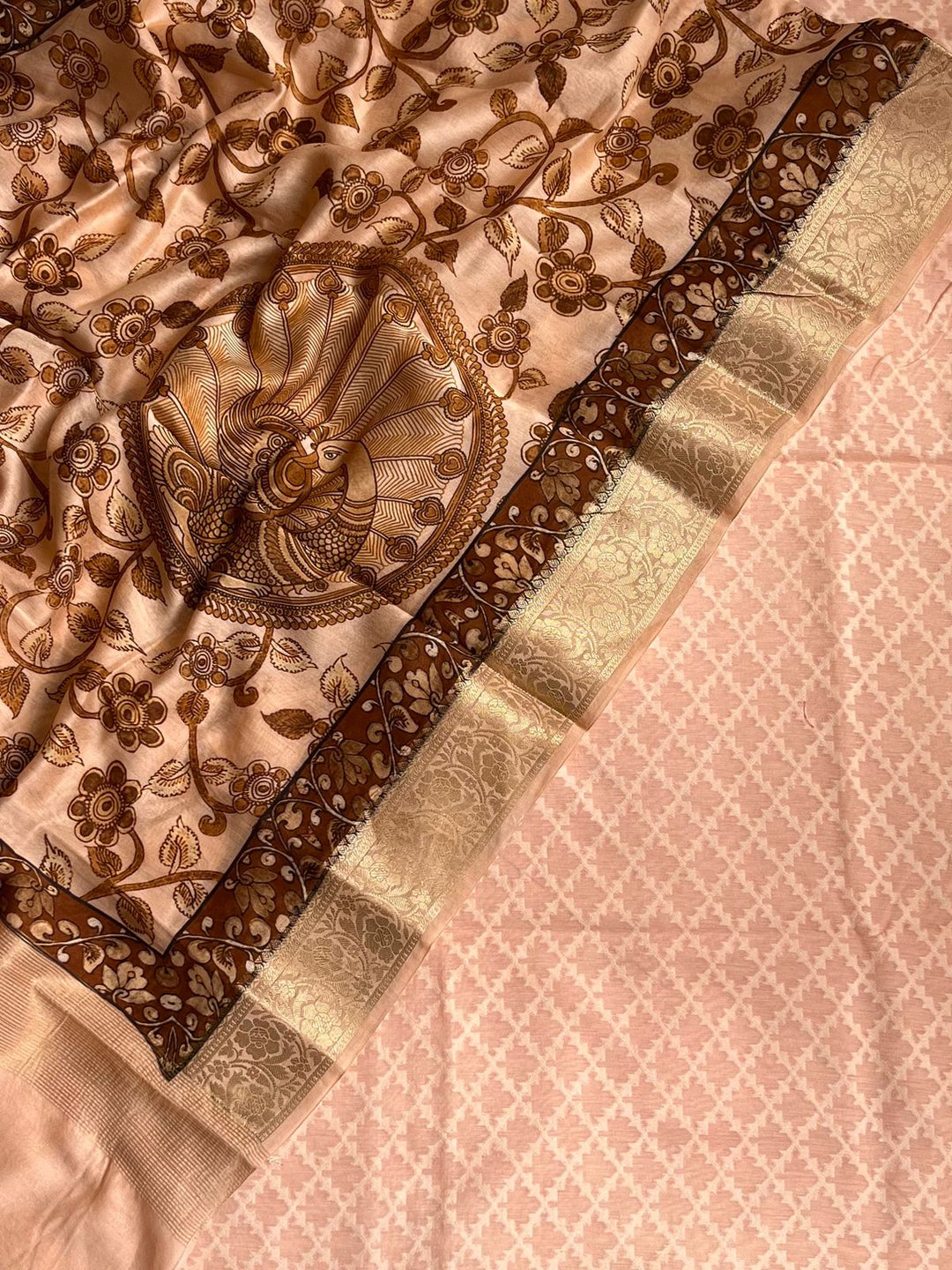 Pure Banarasi Cotton by Cotton Unstitched Suit wit Chanderi Silk Digital print Dupatta