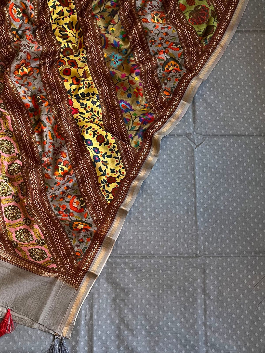 Pure Banarasi Cotton by Cotton Unstitched Suit wit Chanderi Silk Digital print Dupatta