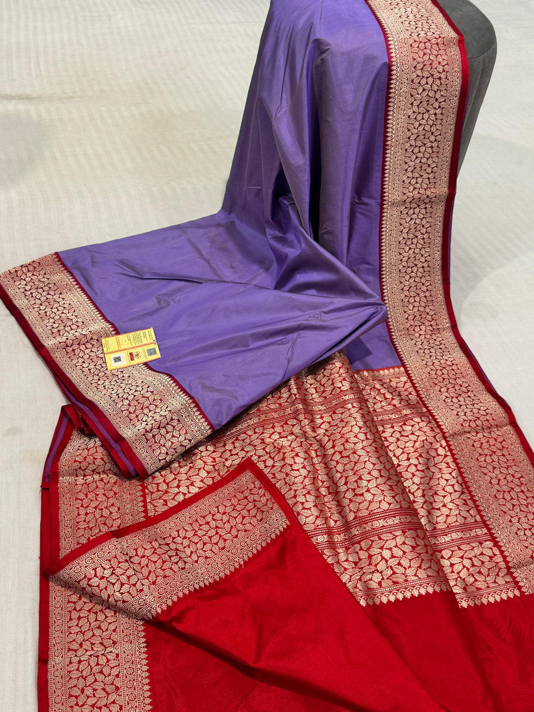 Pure Katan Silk Saree Brocaded With Antique Zari
