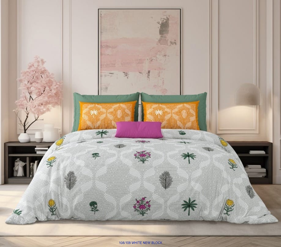 Pure Cotton Premium King Size Bedsheet