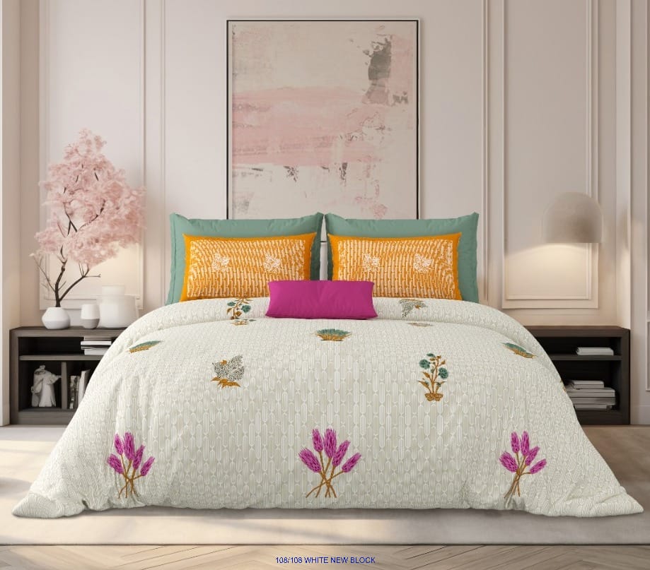 Pure Cotton Premium King Size Bedsheet