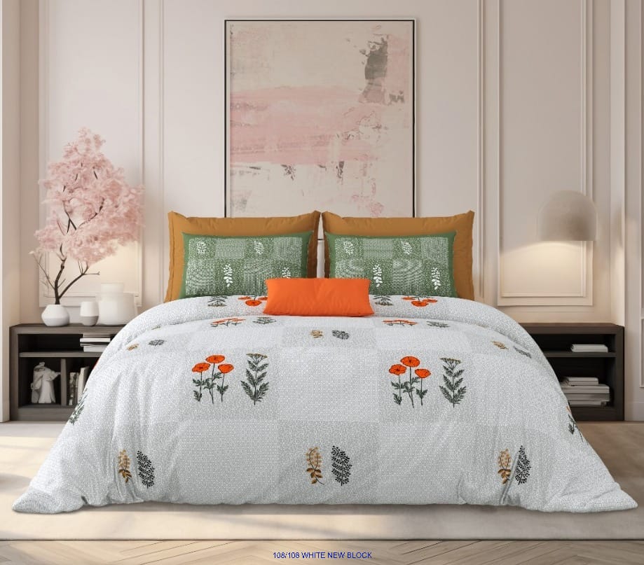 Pure Cotton Premium King Size Bedsheet
