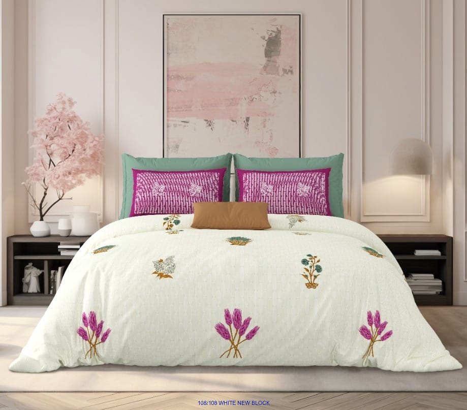 Pure Cotton Premium King Size Bedsheet