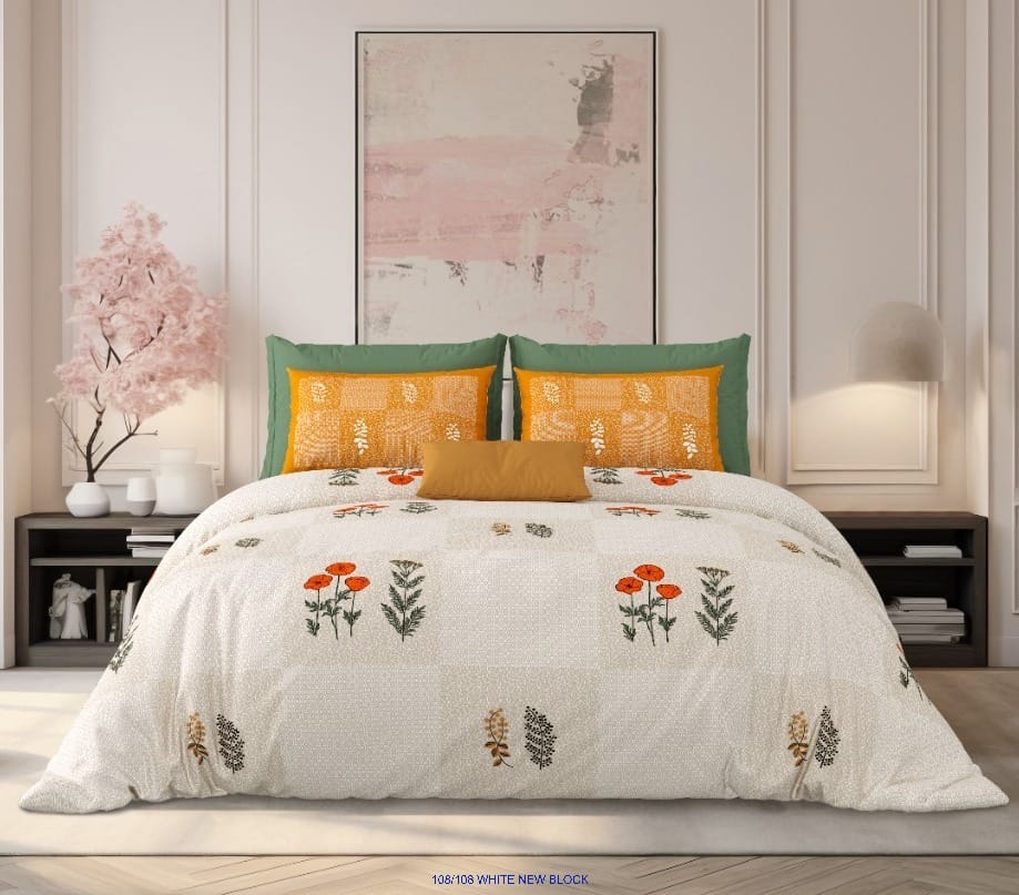 Pure Cotton Premium King Size Bedsheet