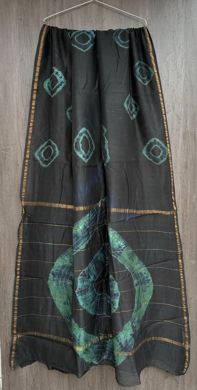 Hand Block Work Pure Chanderi Saree With Blouse