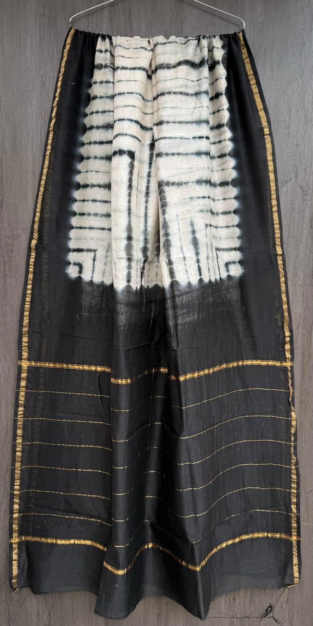 Hand Block Work Pure Chanderi Saree With Blouse