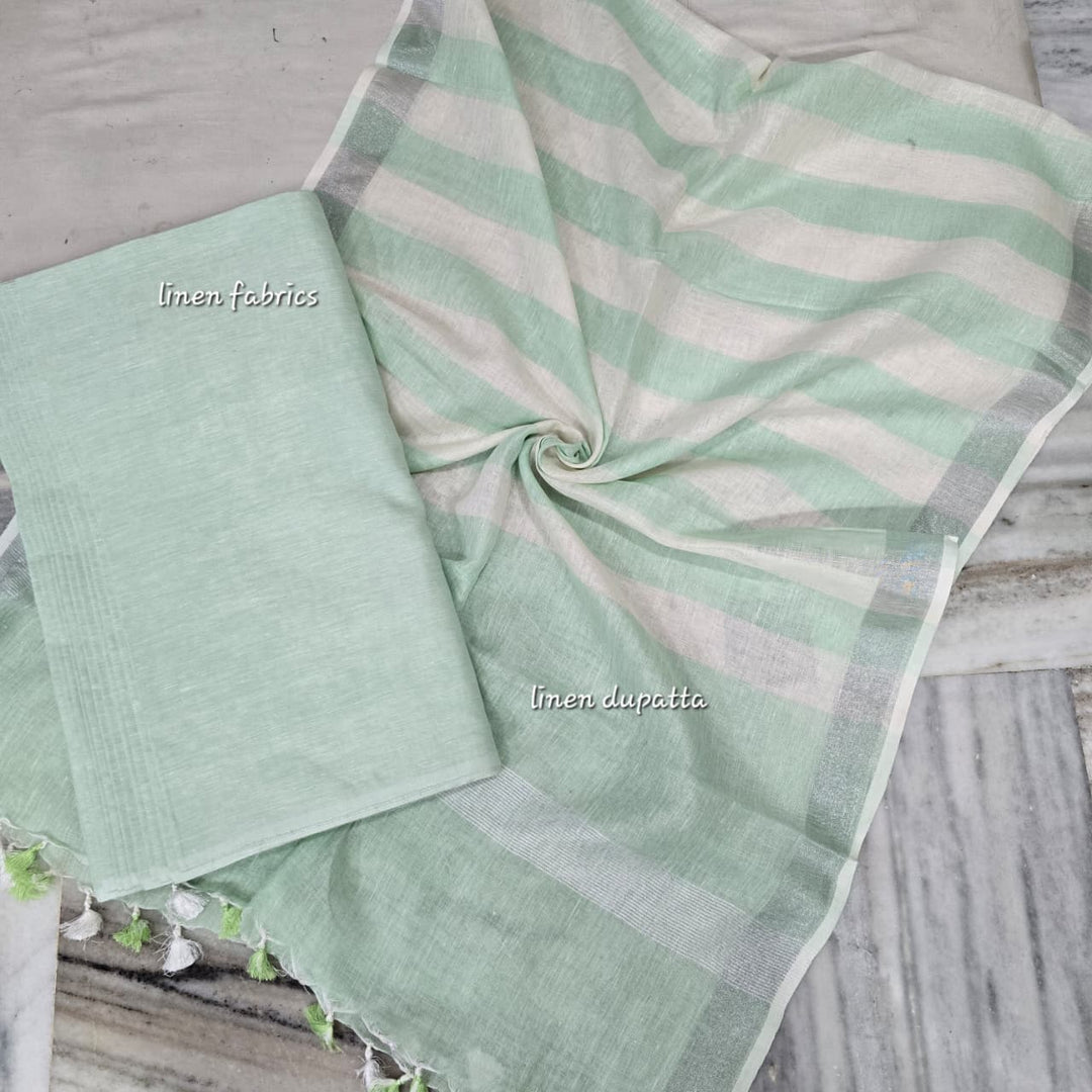 Pure Organic Linen Unstitched Suit