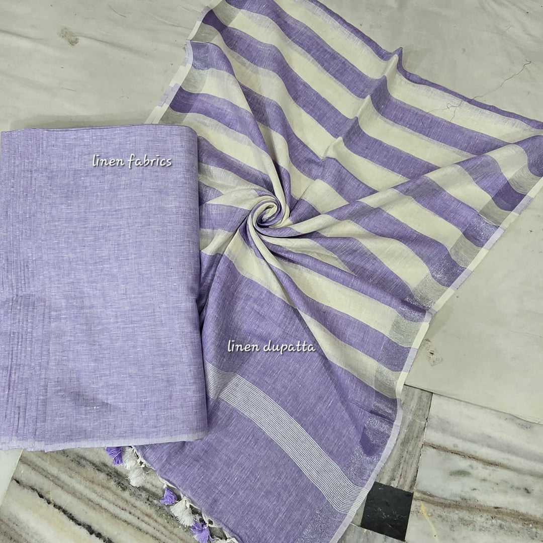 Pure Organic Linen Unstitched Suit