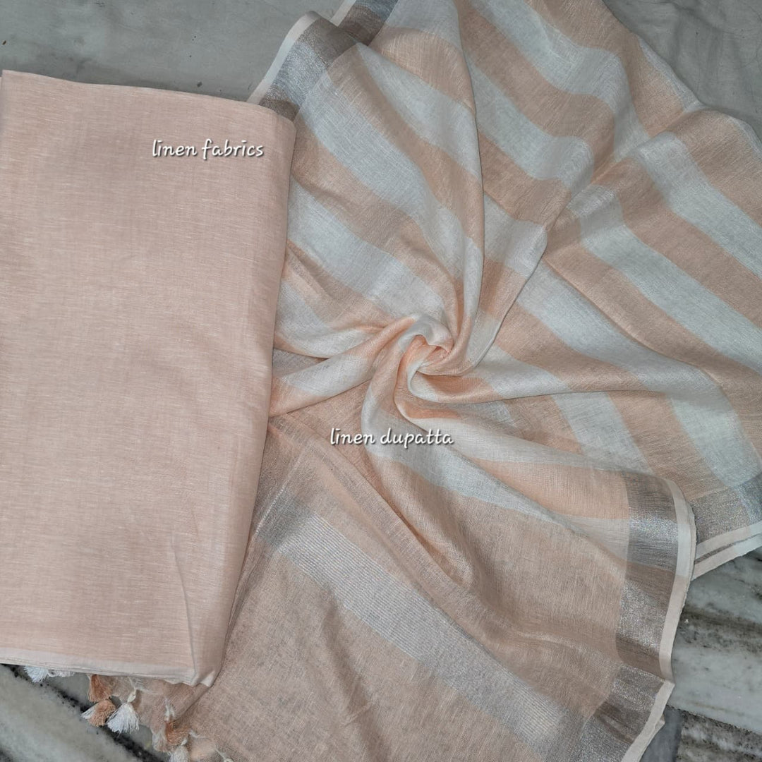 Pure Organic Linen Unstitched Suit