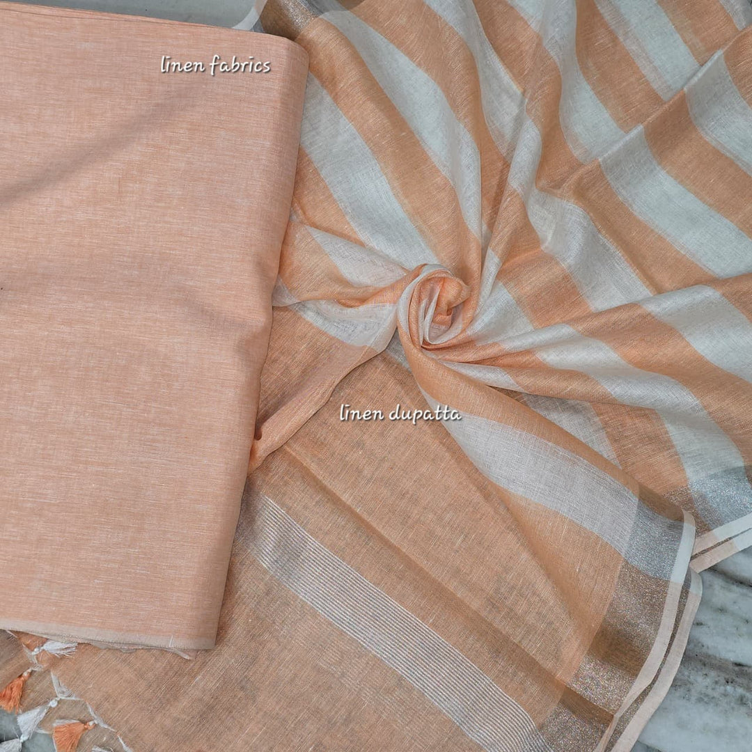 Pure Organic Linen Unstitched Suit