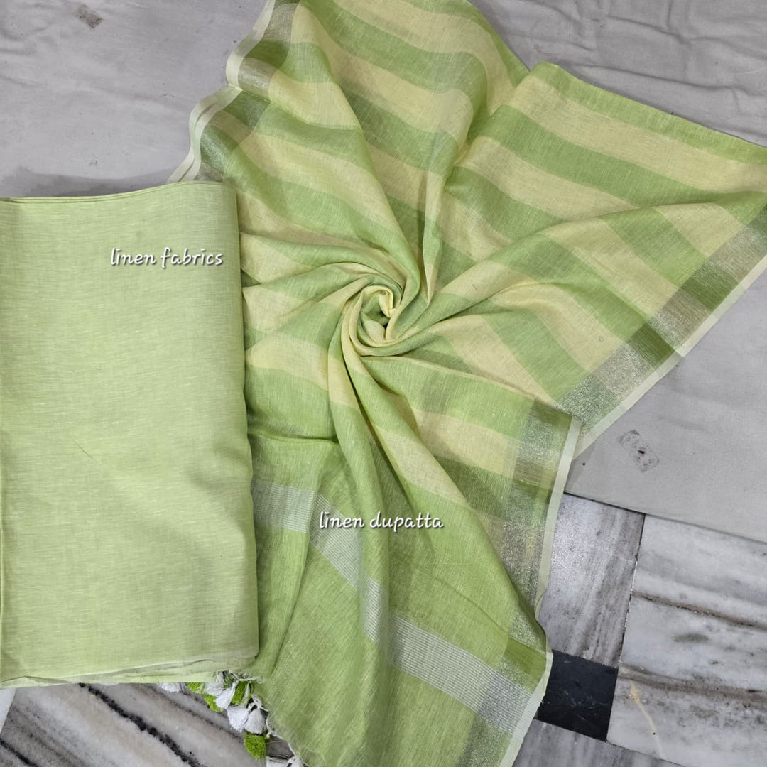 Pure Organic Linen Unstitched Suit