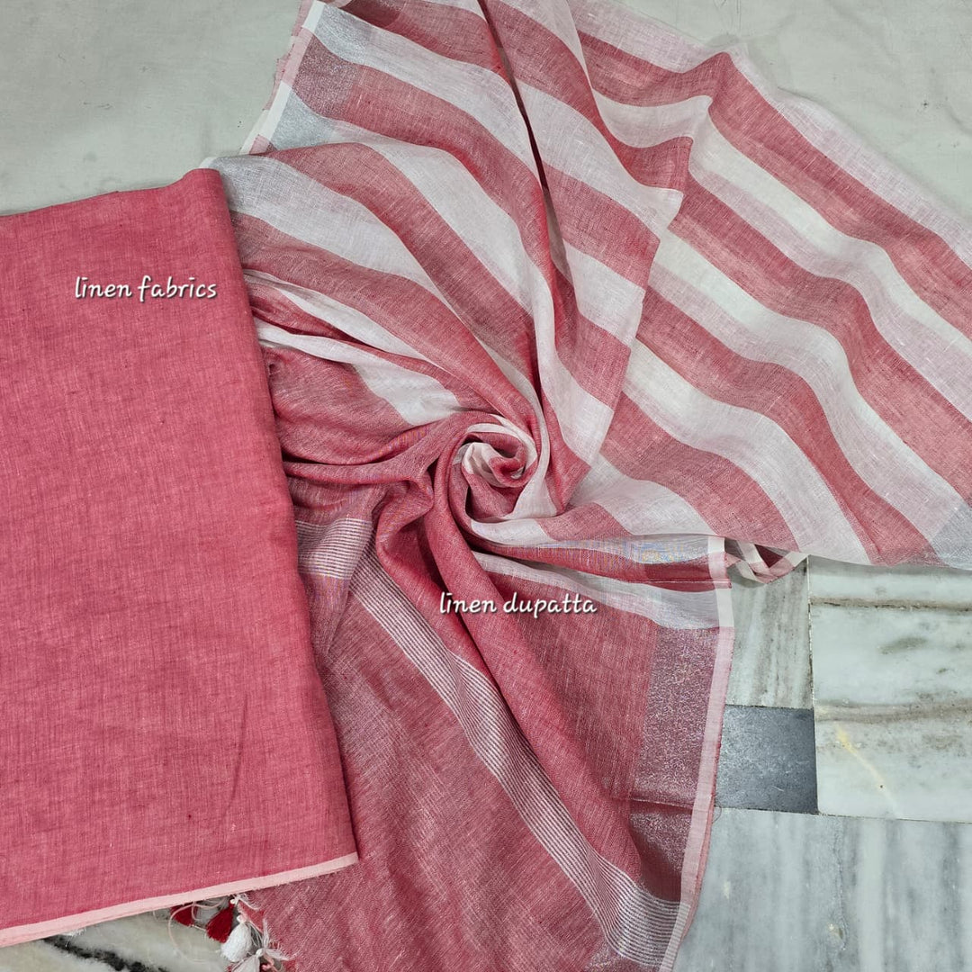 Pure Organic Linen Unstitched Suit