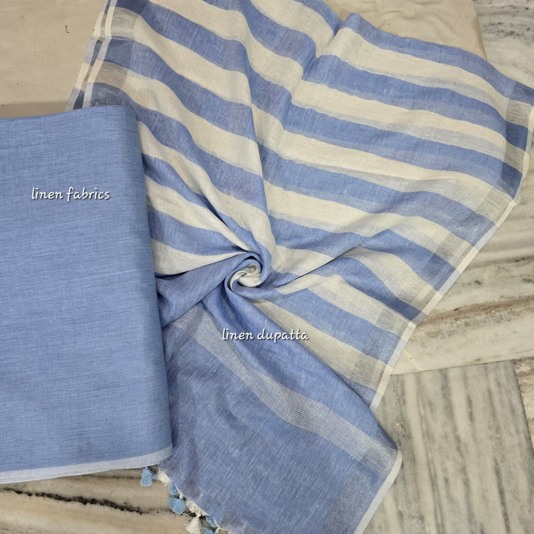 Pure Organic Linen Unstitched Suit