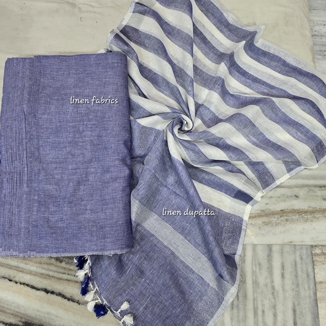 Pure Organic Linen Unstitched Suit