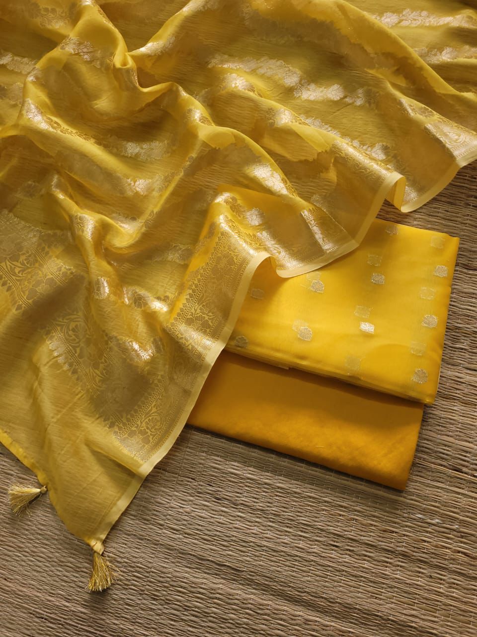 Exclusive Pure Banarasi Organza Silk Unstitched Suit