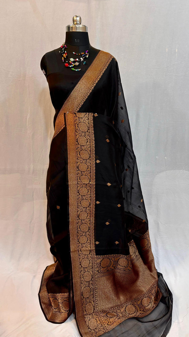 Pure Kora Organza Silk Handloom Kadhwa Zari Work Saree