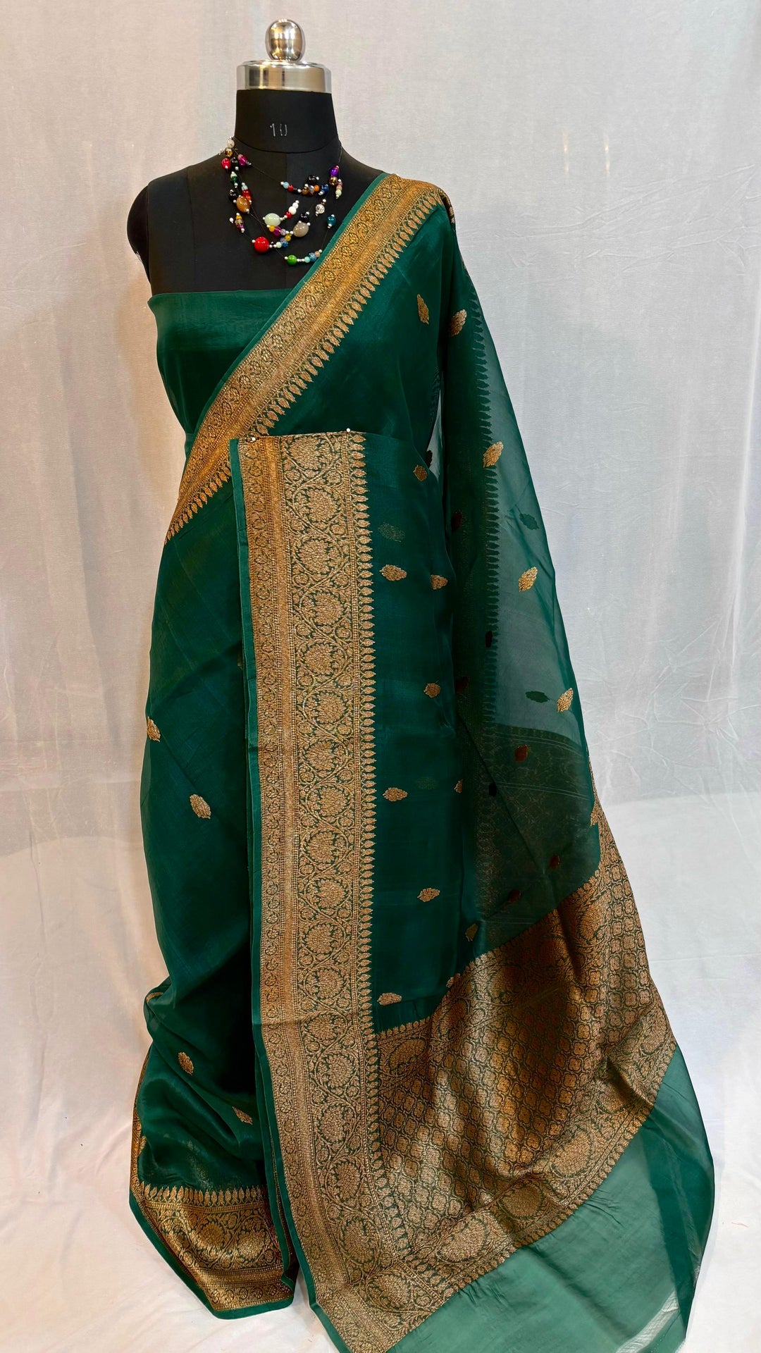 Pure Kora Organza Silk Handloom Kadhwa Zari Work Saree