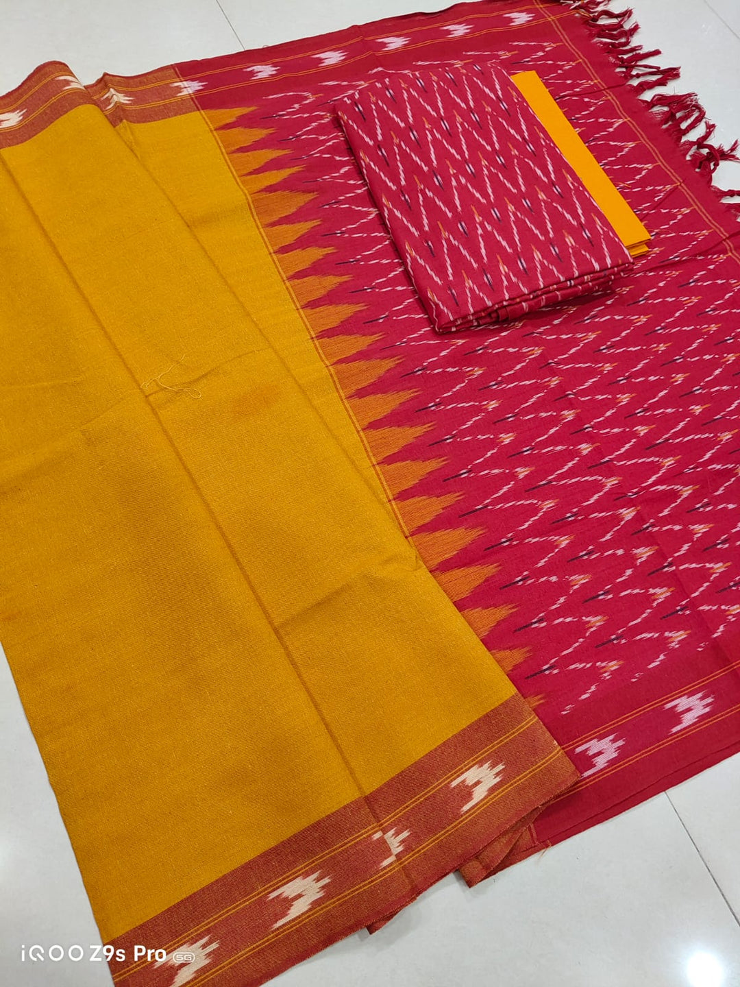 Pure Cotton Ikkat Unstitched Suit
