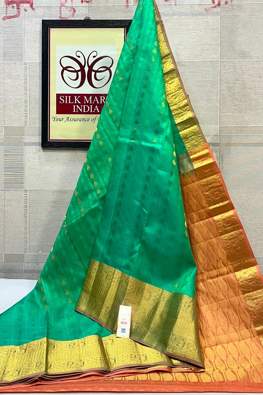Kanchipuram Pure Handloom Soft Silk Saree.