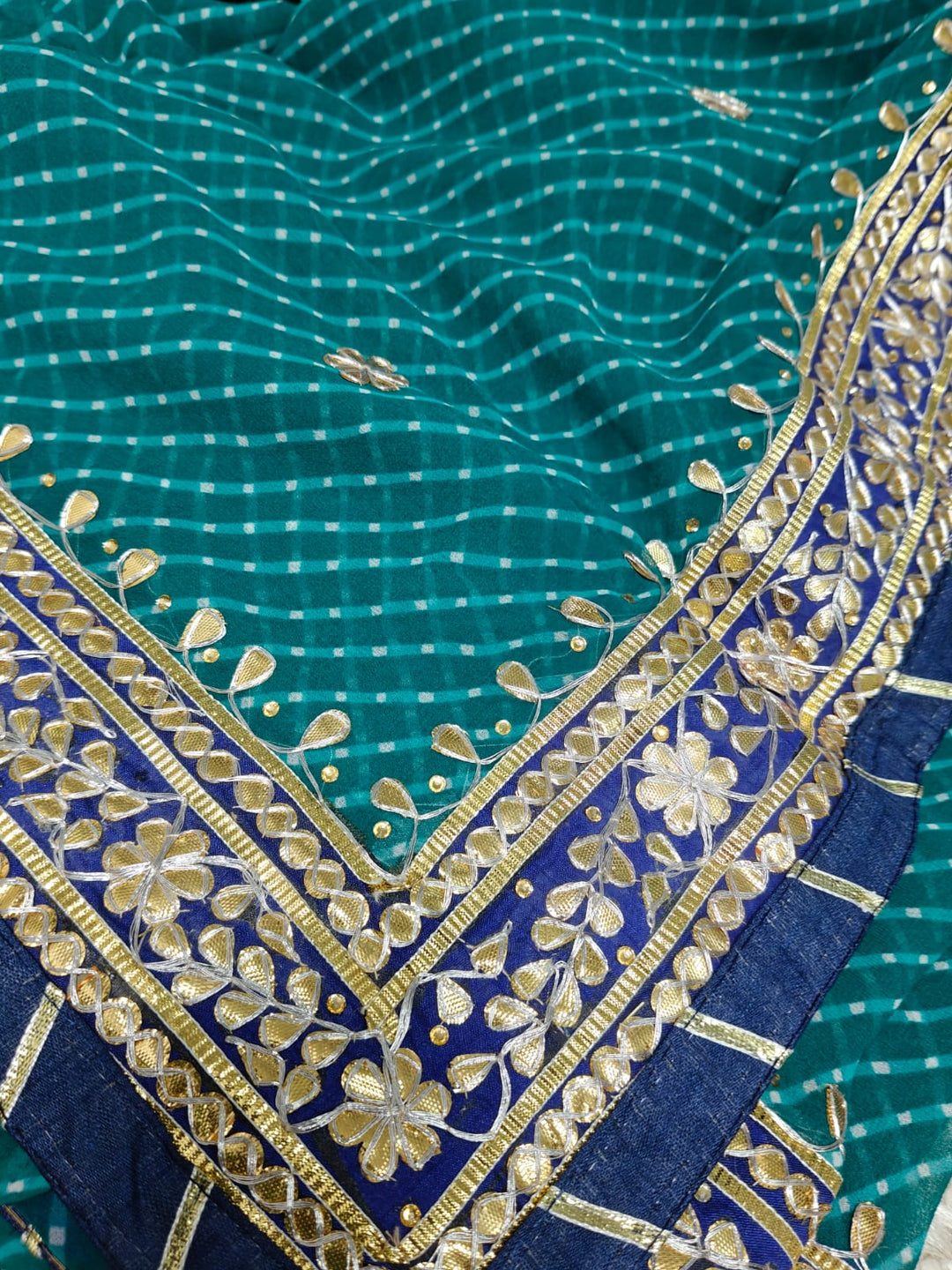Traditional Gota Patti Leheriya Saree
