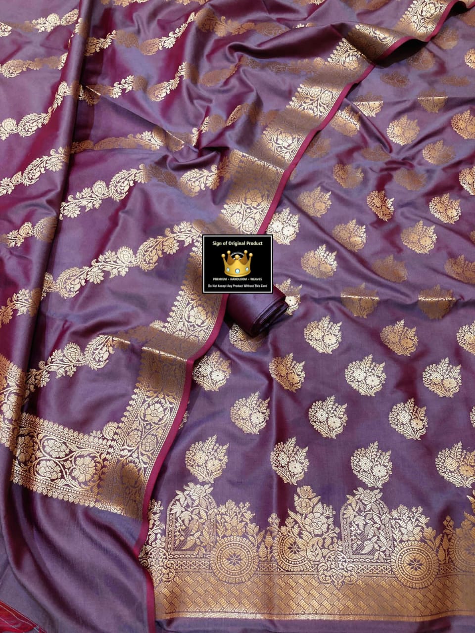Banarasi Soft Silk Unstitched Suit.