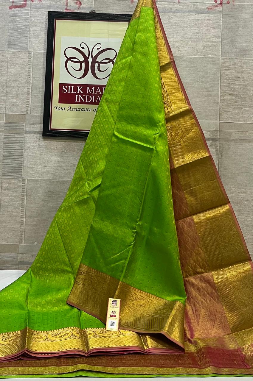 Kanchipuram Pure Handloom Soft Silk Saree.