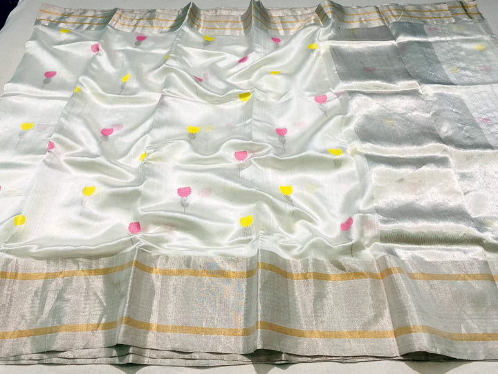 Pure Chanderi Handloom Silk by Silk Saree