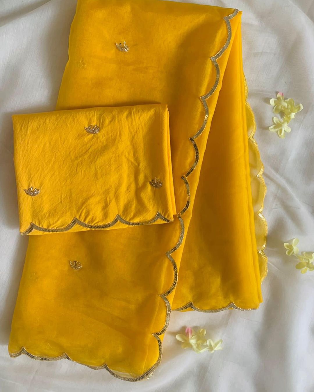 Pure Organza Hand Saree With Blouse
