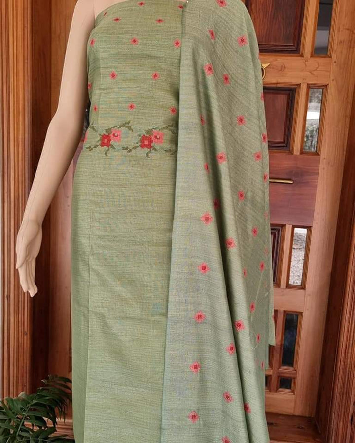 Pure Khaddi Cotton Embroidered Unstitched With Dupatta