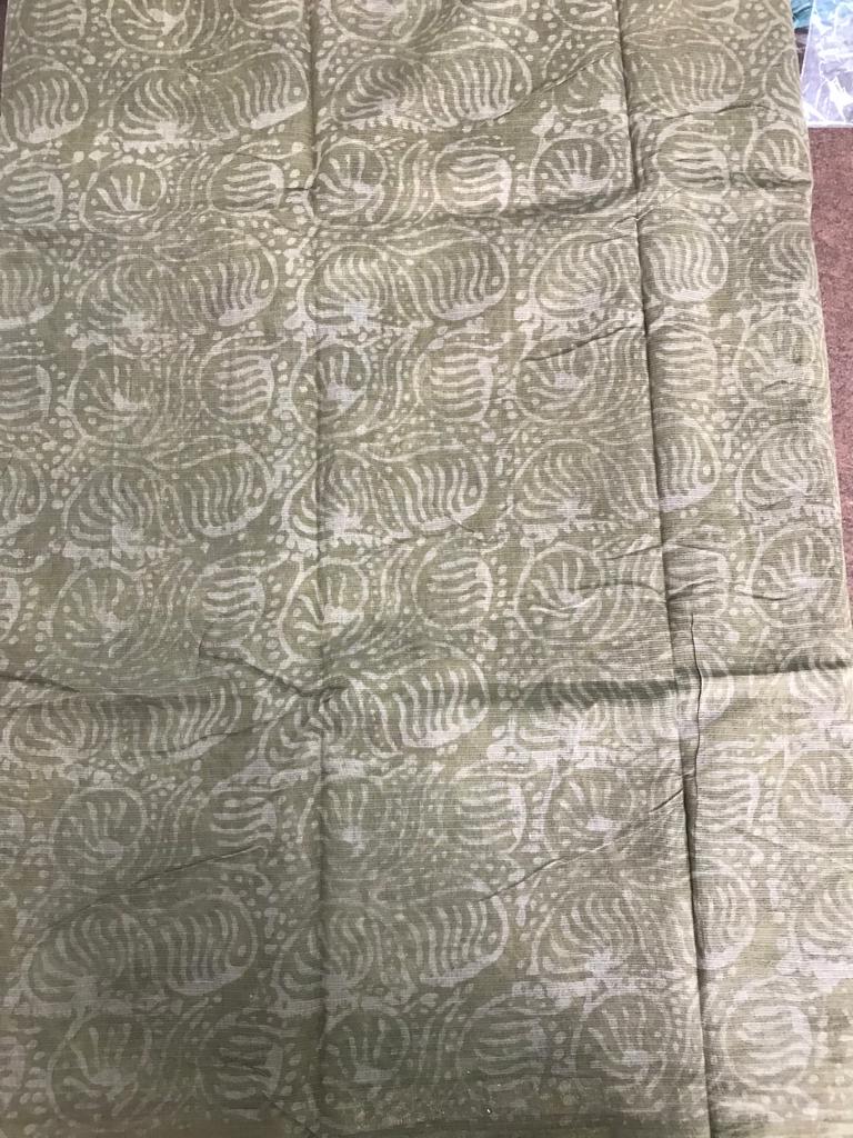 Pure Kota Doriya Hand Block Print saree with Blouse