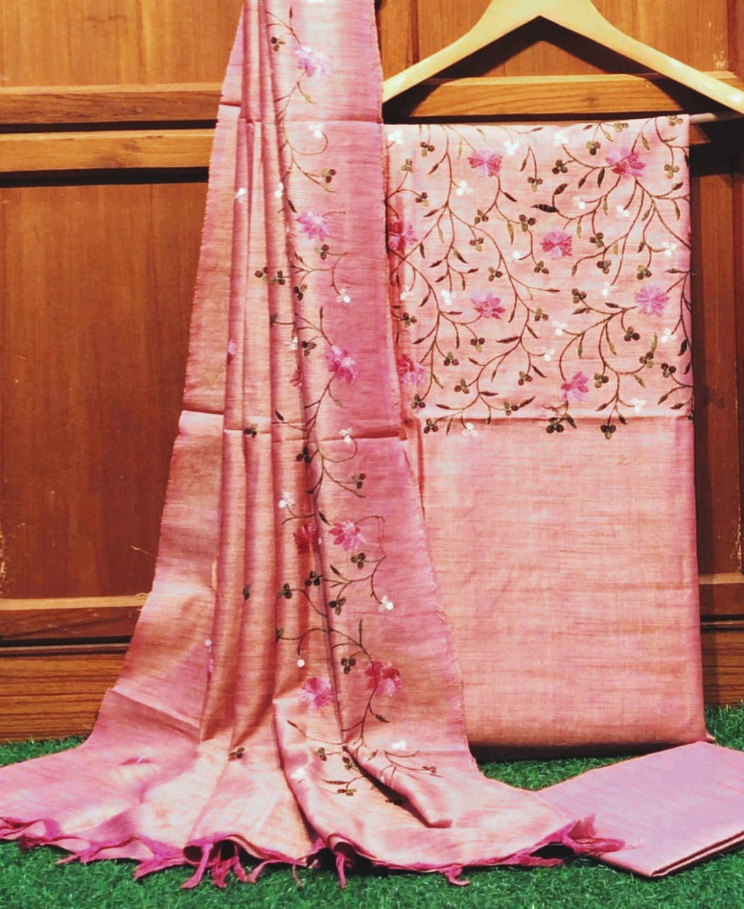 Pure Khaddi Cotton Embroidered Unstitched With Embroidered Dupatta