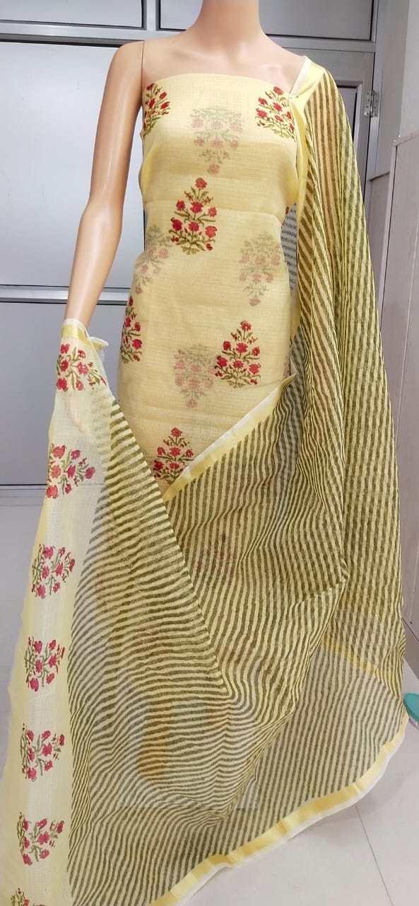 Kota Doriya Hand Block Print unstitched suits With Kota Doriya Dupatta fab-persona Kota Doriya Hand Block Print unstitched suits With Kota Doriya Dupatta fab-persona