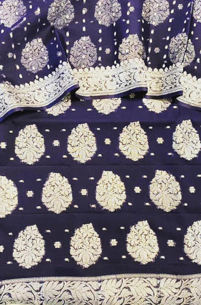 Pure Khaddi Georgette Unstitched Suit With Zari Work