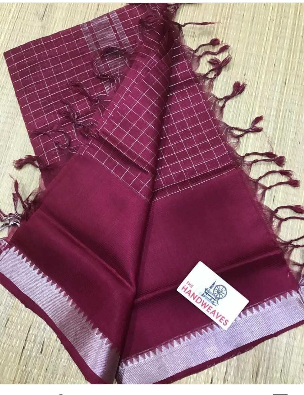 Pure Hand Made Mangala giri South Cotton Saree With Blouse.