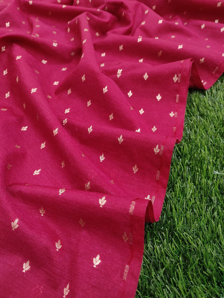 Pure Banarasi Moonga organza silk unstitched suit with beautiful zari Work